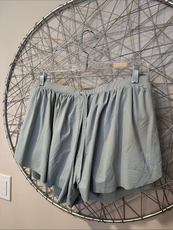 Goldhinge Pants - Goldhinge Light Sage Lounge Shorts with Drawstring